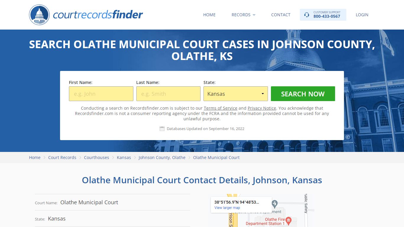 Olathe Municipal Court Case Search - Johnson County, KS - RecordsFinder